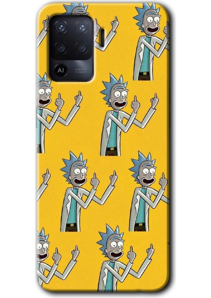 Oppo Reno 5 Lite Kılıf Baskılı Arka Kapak - Rick Felsefesi +Tam Ekran Koruyucu