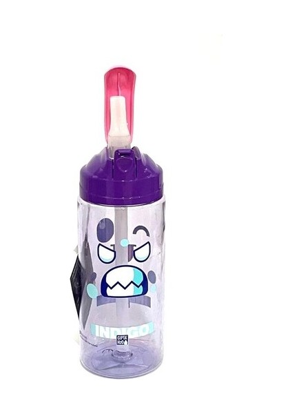 Mor Indıgo Tritan Desenli Pipetli Matara 500 ml