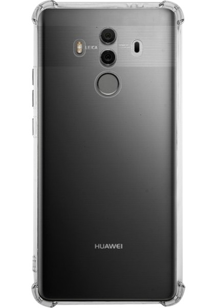 Caseworld Huawei Mate 10 Pro ile Uyumlu Kapak Köşe Korumalı Airbag Antishock Silikon Şeffaf Kılıf