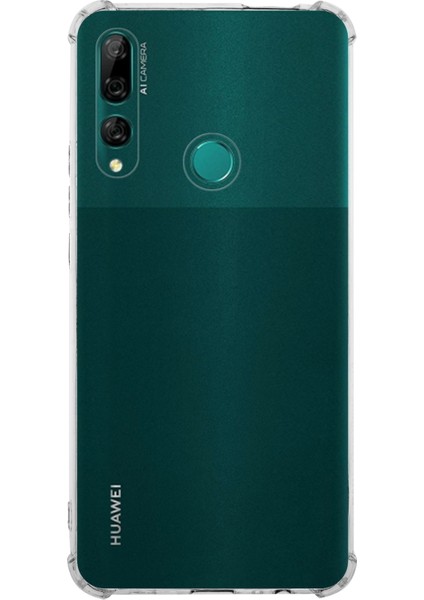 Caseworld Huawei Y9 Prime 2019 ile Uyumlu Kapak Köşe Korumalı Airbag Antishock Silikon Şeffaf Kılıf