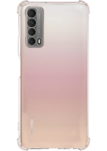 Kzy Huawei P Smart 2021 ile Uyumlu Kapak Köşe Korumalı Airbag Antishock Silikon Şeffaf Kılıf