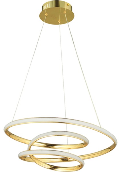 Modern Elegance Günışığı Power Led'li Gold Sarı Sarkıt Avize