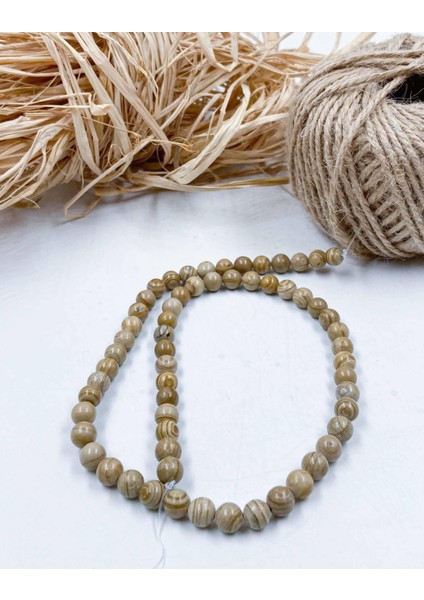 Jasper Küre Kesim 6 mm Doğal Taş Dizi