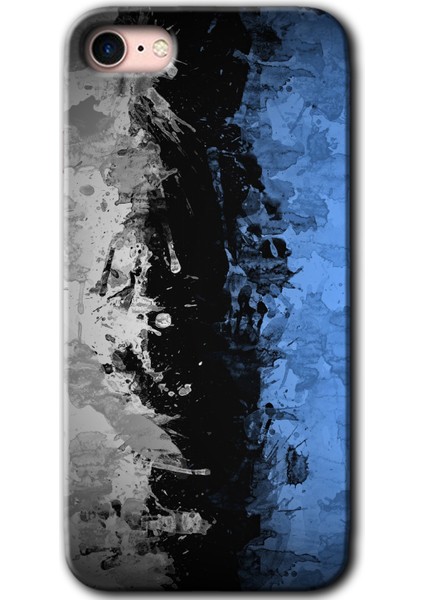 Apple iPhone 8 Kılıf Baskılı Kapak - Abstract Wallpaper + 5d Tam Kaplayan Cam