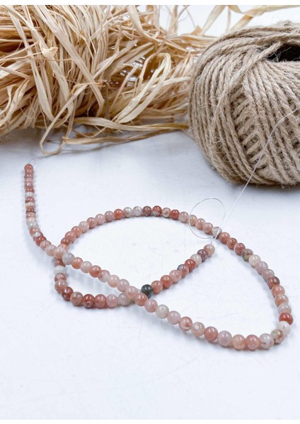 Jasper Küre Kesim 4 mm Doğal Taş Dizi