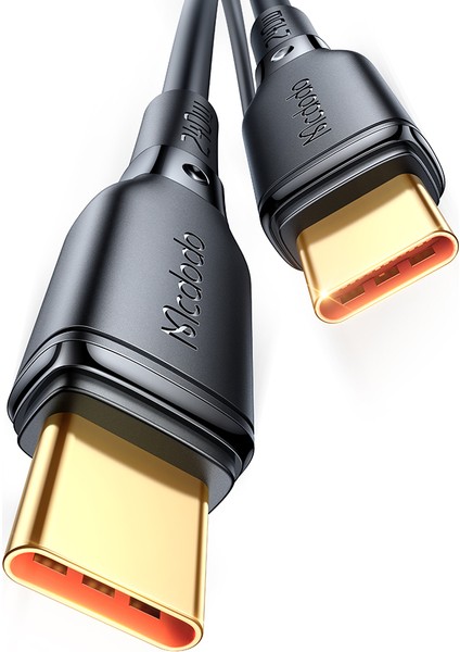 CA-3310 Type-C 240W Hızlı Data ve Şarj Kablosu 1.2m - Siyah
