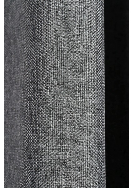 Taç Gri Keten Karartma Blackout Fon Perde, 1/3 Sık Pile, Tek Kanat, 50 x 260 cm