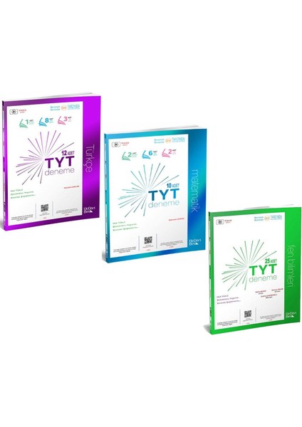 TYT Matematik Türkçe Fen Bilimleri Deneme 3 Kitap Set