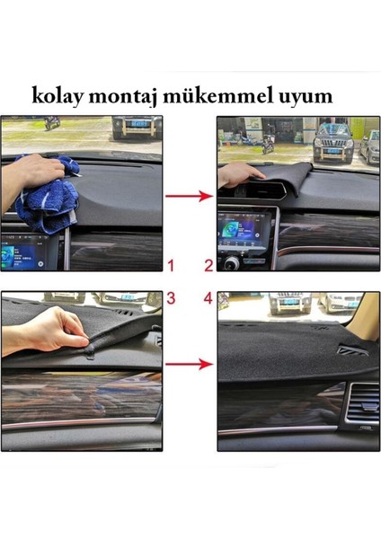 Tofas Dogan Yuksek Gogus 3D Torpido Koruma Kılıfı - Ön Göğüs Kaplama - Mavi Şerit