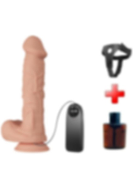 Lilitu Shop Lilitushop Belden Bağlamalı 26 Cm Titreşimli Dildo Penis