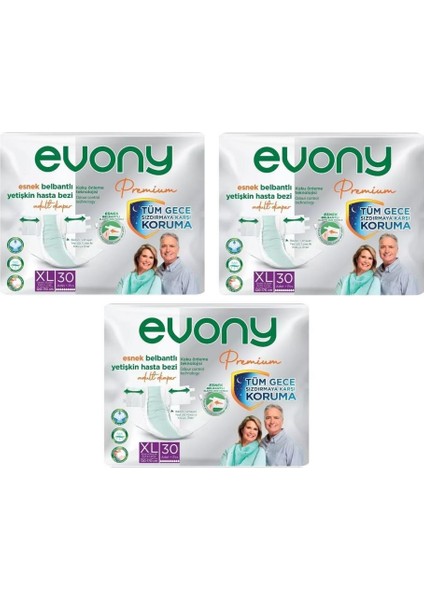 Premium Hasta Bezi 90'Lı Extra Large Beden Xl 30'Lu 3 Paket