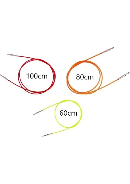 Knitpro Misina Şiş Kablosu 60-80-100 cm 3lü Set