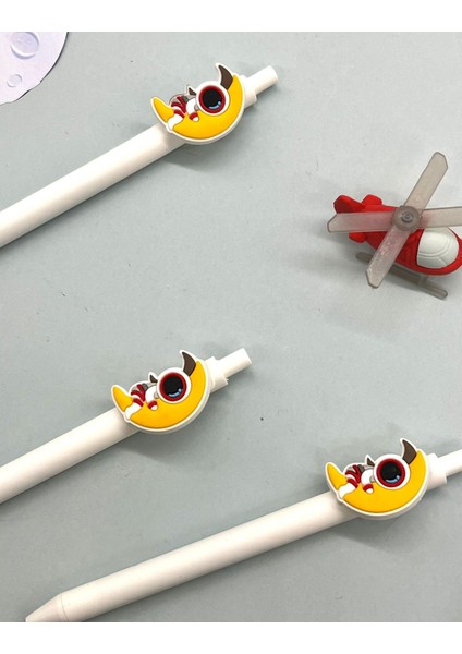 Sevimli Astronot Ayda 0,5 Uçlu Üstten Basmalı Beyaz Jel Kalem modelleri