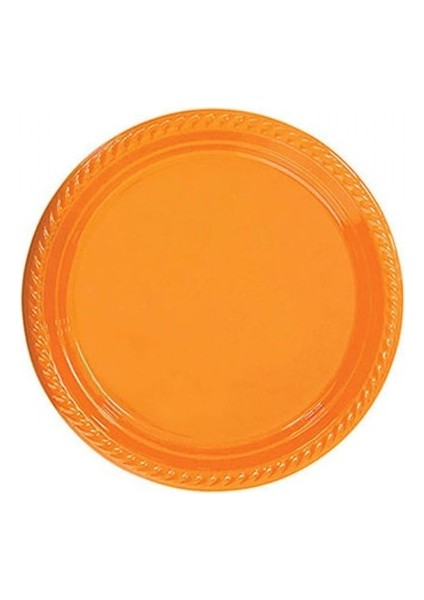 Turuncu Plastik Tabak 22 cm
