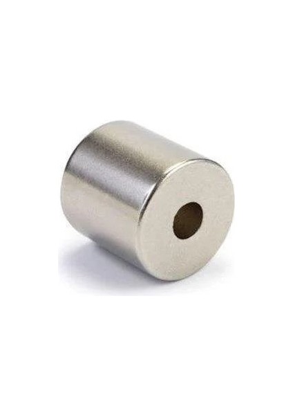 Güçlü Delikli Neodyum Mıknatıs 25X6X20 mm