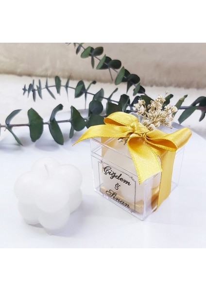 30 Adet Mika Kutuda Bubble Mum Söz Nişan Likleri Yeni Trend Çikolatalı