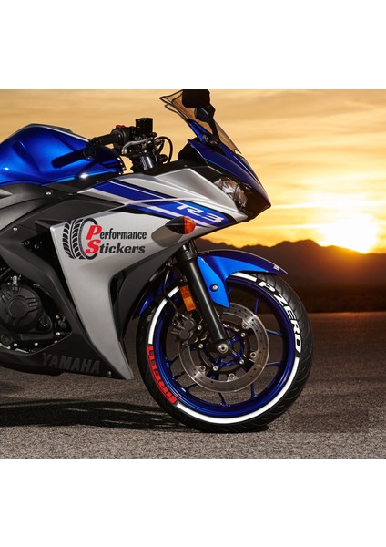 Pzero & Kuyruk Motorsiklet Lastik Yazısı Sticker 4 Adet