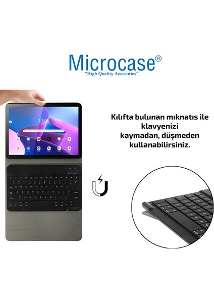 Lenovo Tab M10 3.nesil TB328FU ZAAG0003TR 10.1 Inch T328 Bluetooth Klavyeli Standlı Kılıf - Bkk1