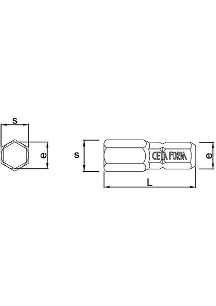 Ceta Form CB/516HX06 5/16" Darbeli Allen Bits Uç 6X30 Mm