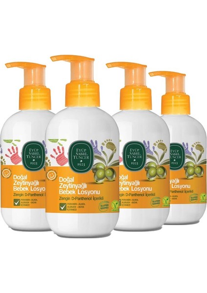 Doğal Zeytinyağlı Bebek Losyonu 280 ml x 4