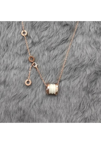 Roma Rakamlı Beyaz Rose Kap. Bayan Kolye ET48BY fiyatları