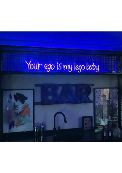 Your Ego My LEGO Neon LED TABELA(80X20CM)