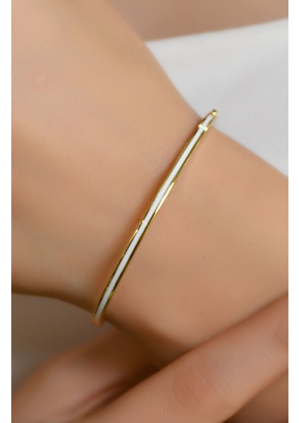 Mineli Beyaz Renk Kelepçe 14 Ayar A059753 fiyatları