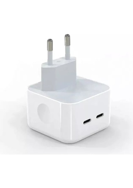 iPhone Apple iPad Apple Watch Apple Airpods Uyumlu 35W Çift Usb-C Bağlantı Şarj Aleti Adaptör