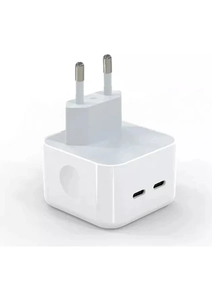 Güncel Dijital iPhone Apple iPad Apple Watch Apple Airpods Uyumlu 35W Çift Usb-C Bağlantı Şarj Aleti Adaptör