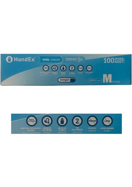 Handex Pudrasız Şeffaf Eldiven Iı Kokusuz - Yırtılmaz