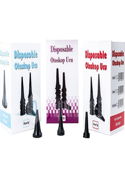 - Dısposable Otoskop Ucu 3 mm El Tipi(Reisler ve Hanine Uyumlu 100 Adet(1 Kutu)