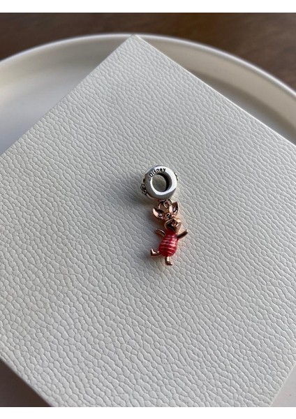 Gümüş S925 Damgalı Disney Winnie The Pooh Piglet Sallantılı Charm indirimleri
