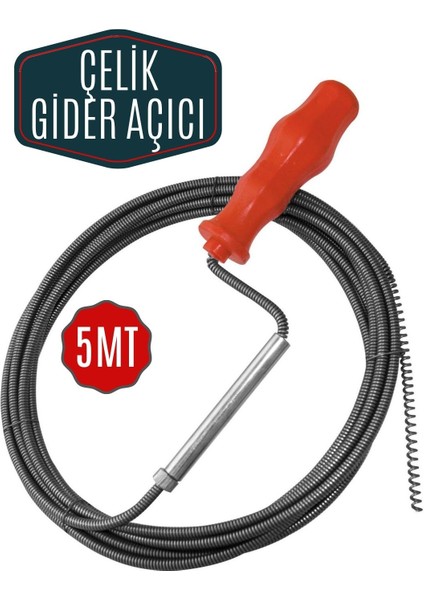 Ironsnake 5 Metre Spiral Gider Boru Açıcı