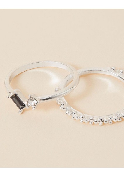 Taşlı Yüzük Seti Silver x 2 fiyatları