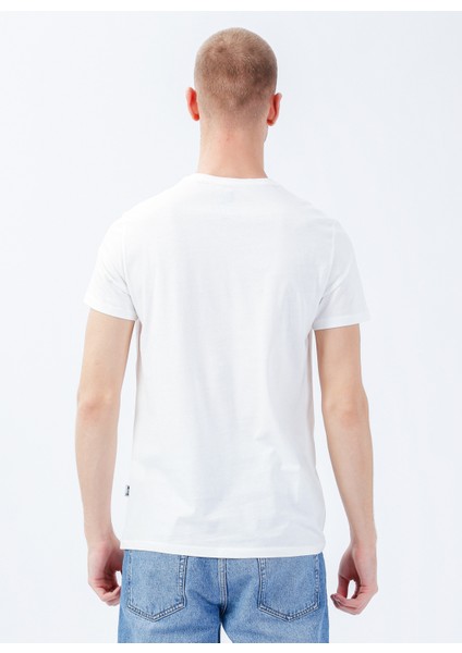 Bisiklet Yaka Düz Koyu Beyaz Unisex T-Shirt Stars fırsatları