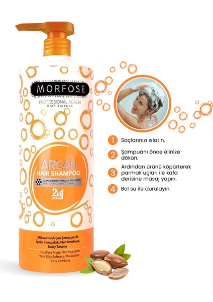 Morfose 2İn1 Argan Şampuan 1000Ml.