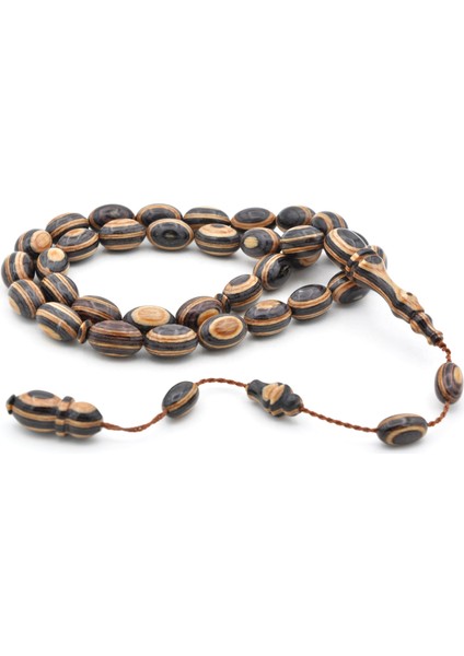 Usta Işi Özel Yapım Koleksiyonluk Beyzi Kesim Kafur Ağacı Tesbih 005