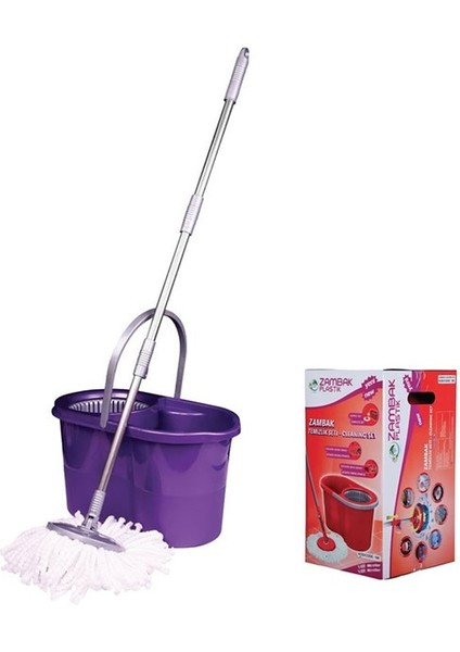 Zambak Dönerli Temizlik Seti Mop Seti (Kutulu) Zp 188