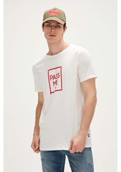 PASS ME T-SHIRT Beyaz Erkek T-Shirt 23.01.07.022-C04