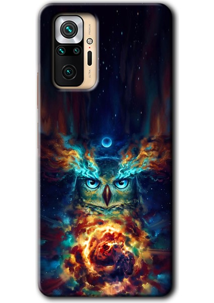 Xiaomi Redmi Note 10 Pro Kılıf Baskılı Kapak - Ballı Baykuş +Tam Kaplayan Mat Seramik