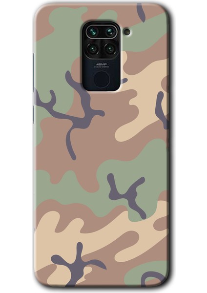 Xiaomi Redmi Note 9 Kılıf Baskılı Kapak - Kamuflaj 29 +Tam Kaplayan Mat Seramik