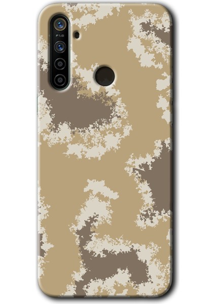 Realme 5i Kılıf Baskılı Kapak - Kamuflaj 33 +Tam Kaplayan Mat Seramik