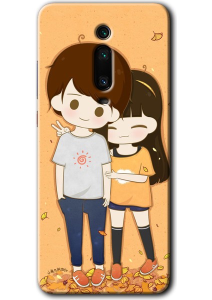 Xiaomi Mi 9t Kılıf Baskılı Arka Kapak - Şıpsevdi Çift +Tam Ekran Koruyucu