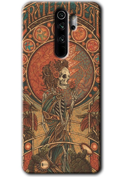 Xiaomi Redmi Note 8 Pro Kılıf Baskılı Arka Kapak - Iskelet Aşk +Tam Ekran Koruyucu