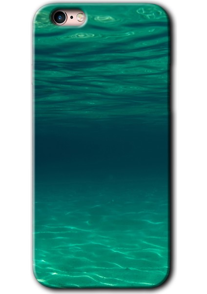 Apple iPhone 6 Kılıf Baskılı Kapak - Derin Deniz + 5d Tam Kaplayan Cam