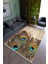Salon Halısı Modern Kahverengi Yolluk Kaymaz Yuvarlak Oval Kesme Ince Yıkanabilir Halı 1
