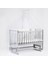 Gri 60X120 Lüks Anne Yanı Sallanır Ahşap Beşik 2