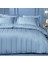Bedding Shelly Çift Kişilik Xl Bambu Saten Nevresim Takımı - Indigo 1