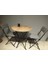 Masa Sandalye Katlanır Bistro Takımı 60CM Çam Desenli 1