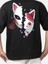 Wedday Siyah Kamado Tanjiro Maskesi Oversize Pamuklu T-Shirt Wed 4